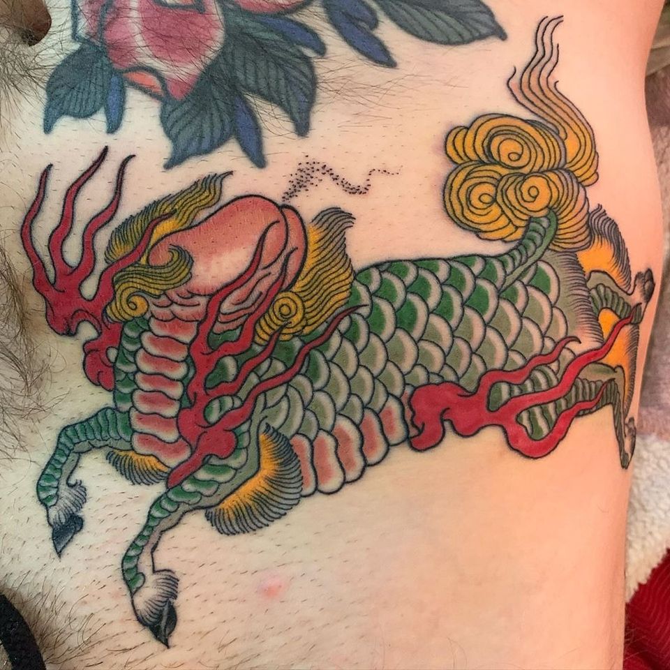 dragon tatoo on penis