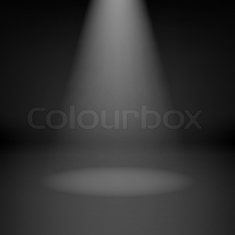 dark room with spotlight