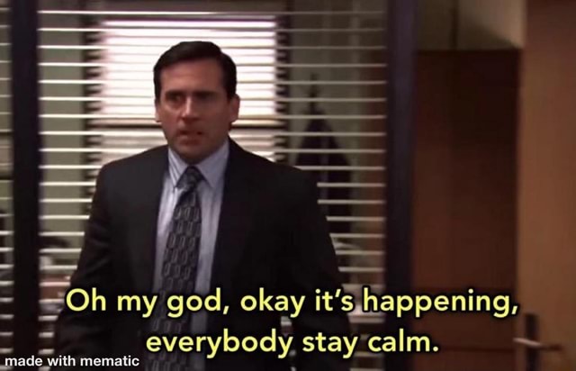 donna aiken recommends the office everybody stay calm gif pic