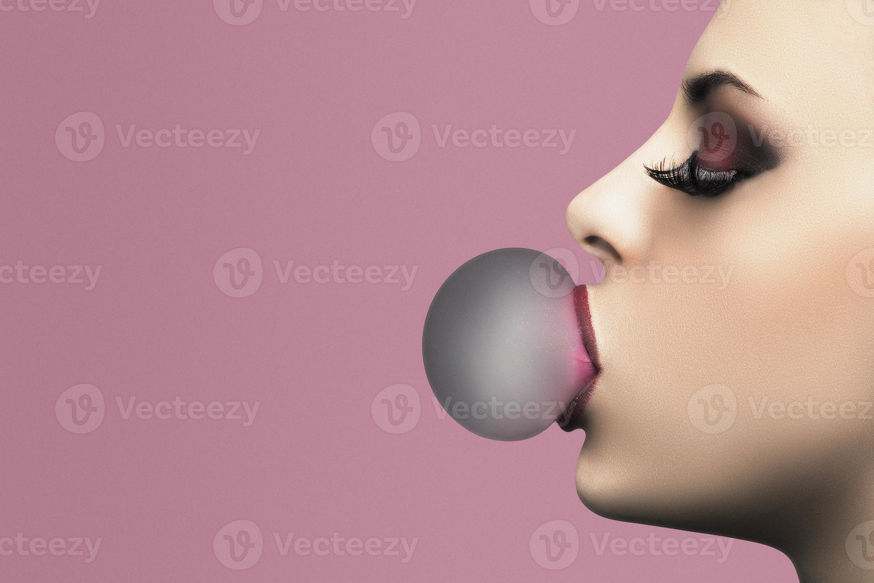 bert settle recommends woman blowing bubble gum pic