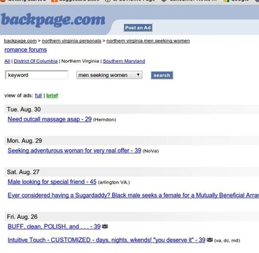 bruno lapointe recommends backpage com northern virginia pic