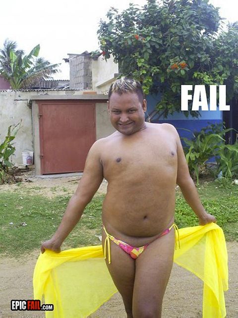 Best of Fat guy in bikini