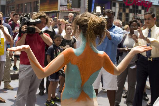 Times Square Body Paint Girl secret desires