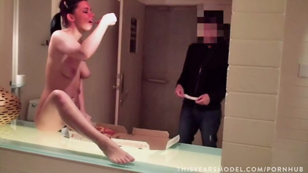 clare gadsby recommends naked pizza delivery video pic