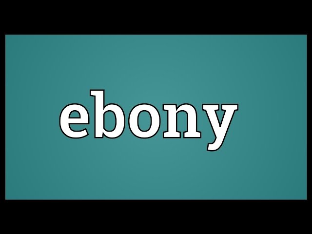 donald gibbs recommends what does eboney mean pic