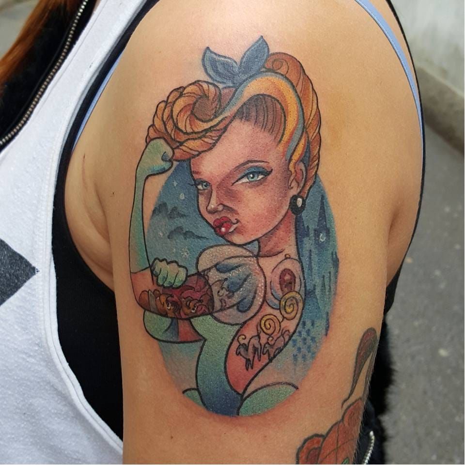 alan b miller recommends cinderella pin up tattoo pic