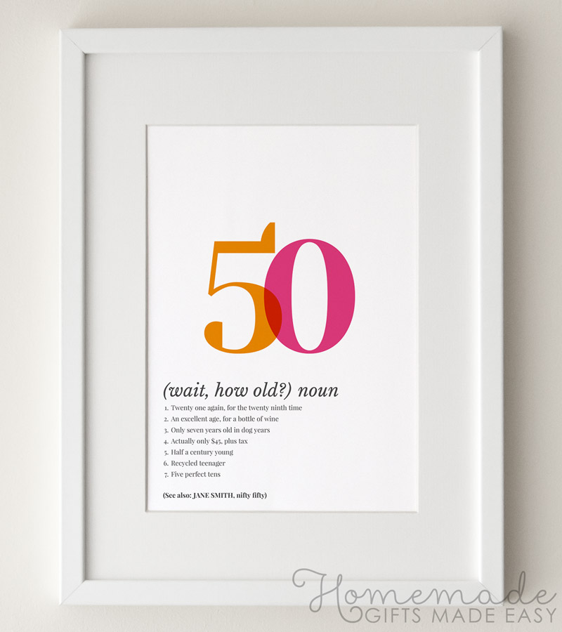 Best of Homemade gag gifts for 50th birthday