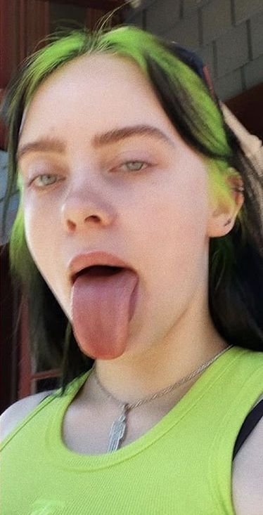 billie eilish tongue out