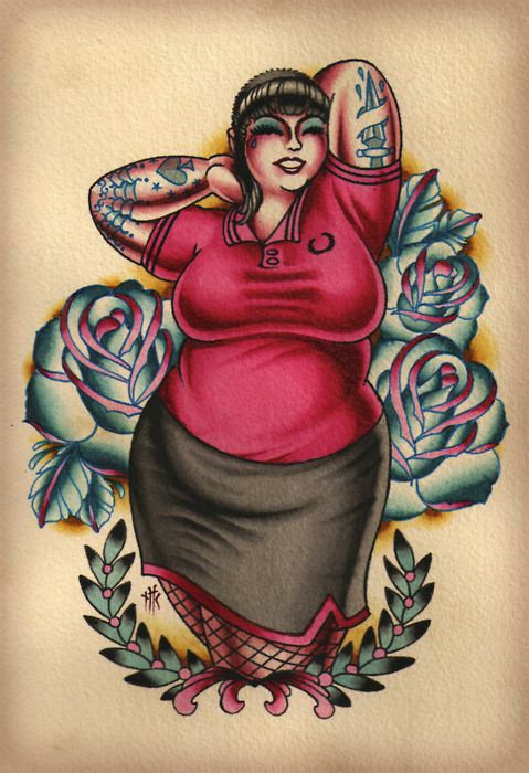 ben sours recommends thick pin up girl tattoo pic