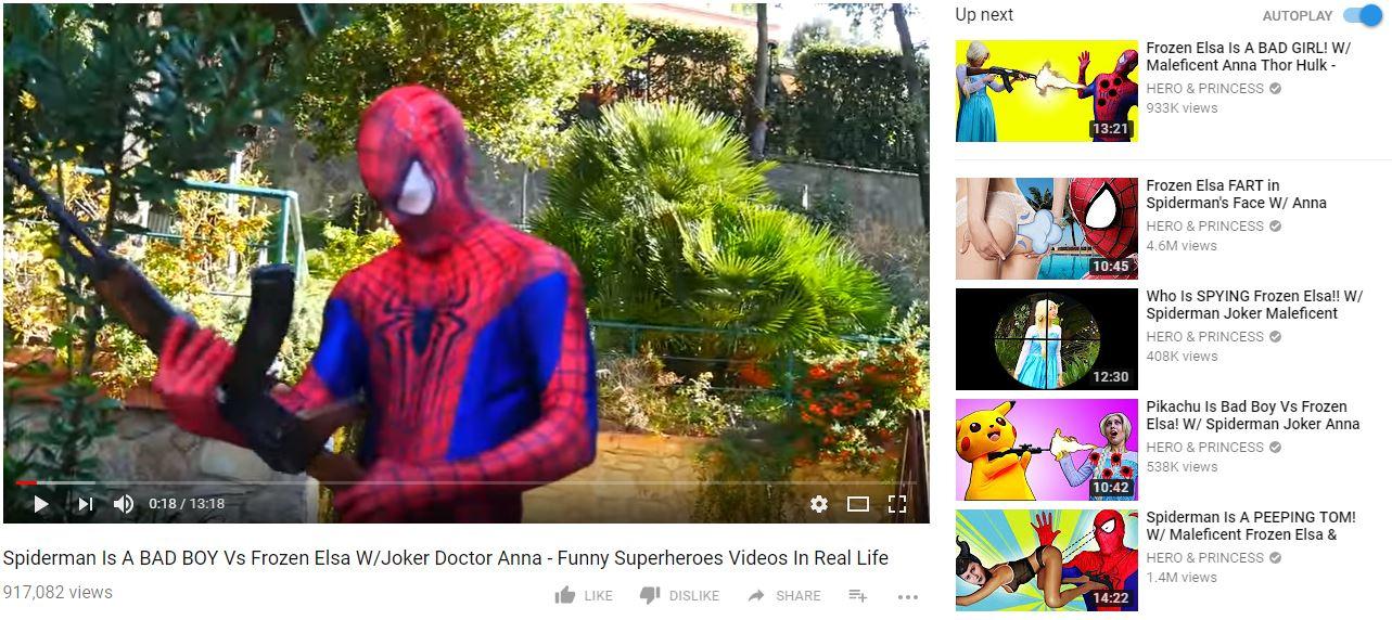 david winner share videos de frozen spiderman photos