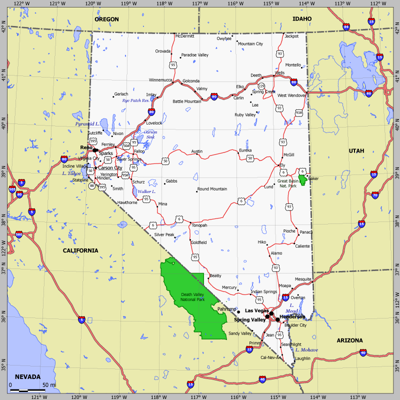 nevada brothels map