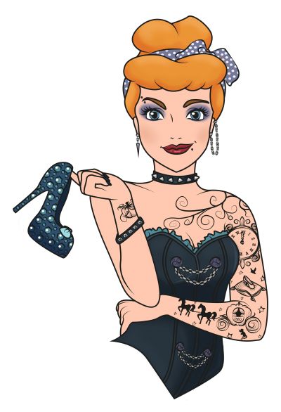 cinderella pin up tattoo