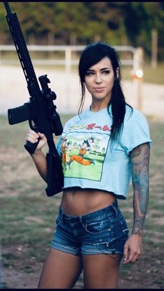 hot girl and guns