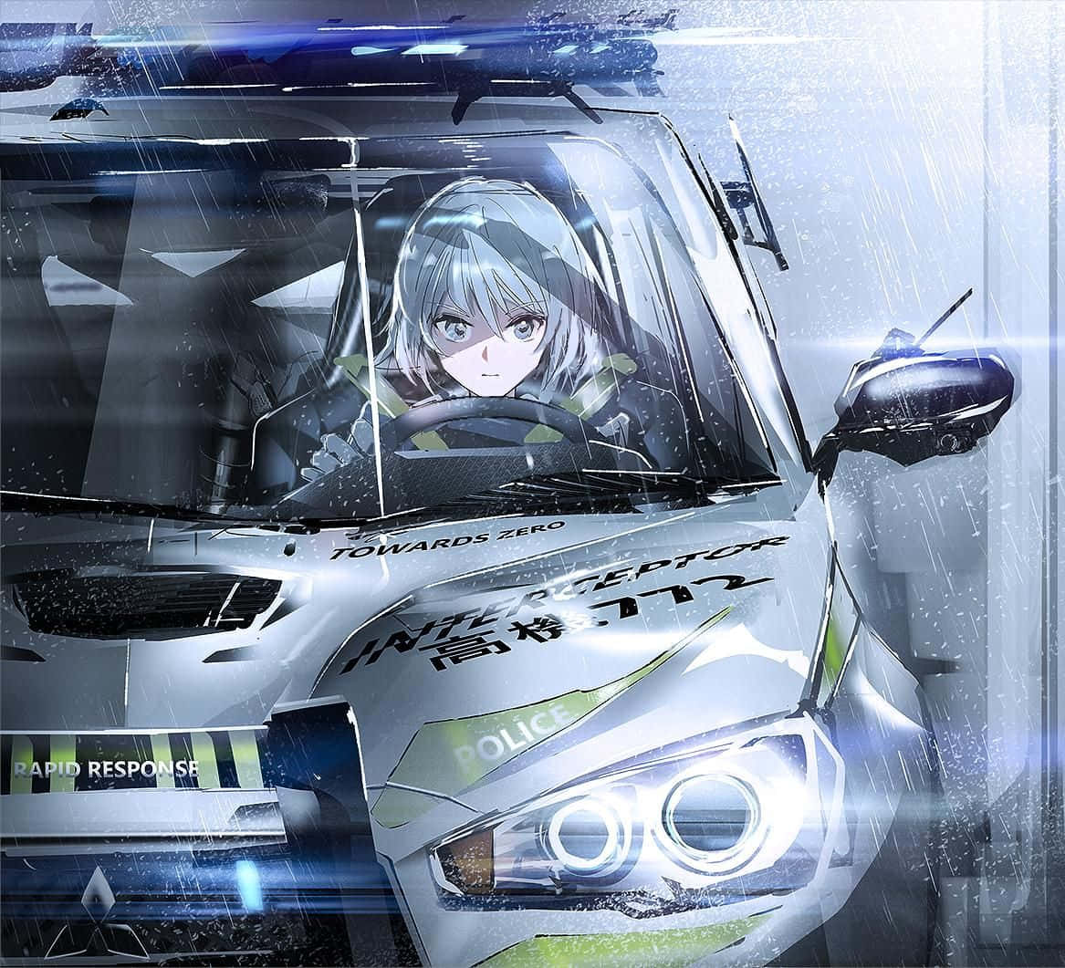 Best of Anime girl in police car
