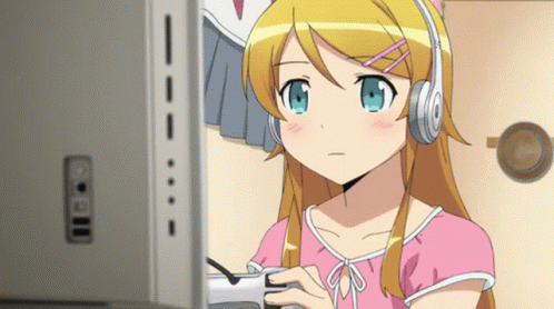 dolores bloom share anime girl playing video games gif photos