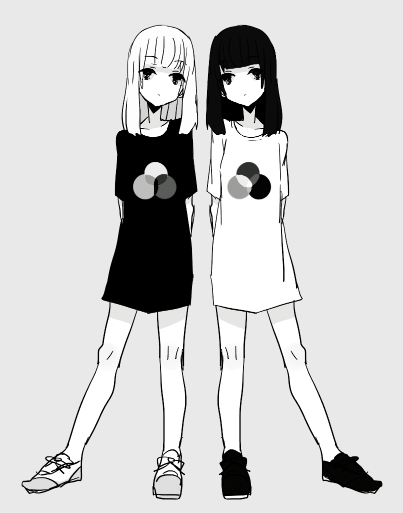 amelia bickel recommends anime twins black and white pic