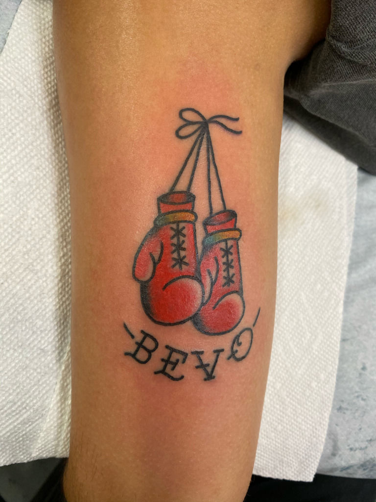 beh michelle add photo boxing glove tattoo