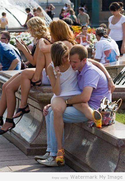 girls caught in public