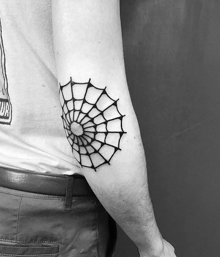 carolina hidalgo recommends spiderweb tattoo on elbow pic