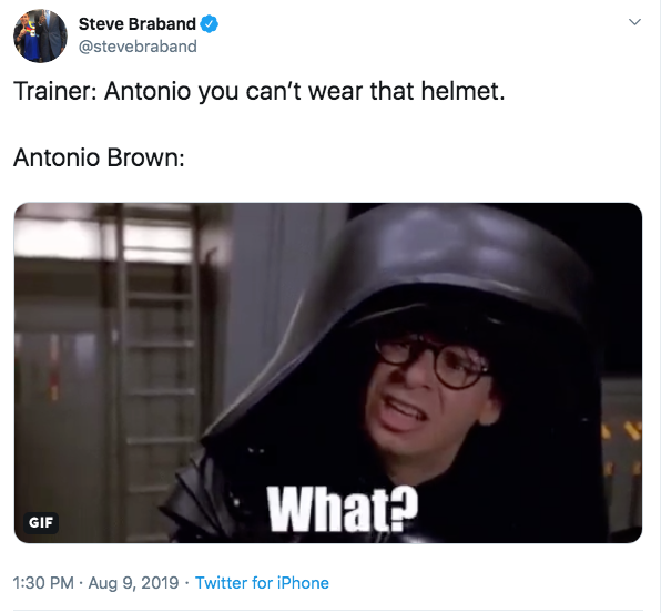 you went over my helmet gif