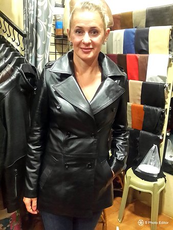 big boobs in leather