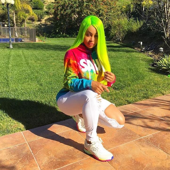 Blac Chyna Green Hair truck placemats