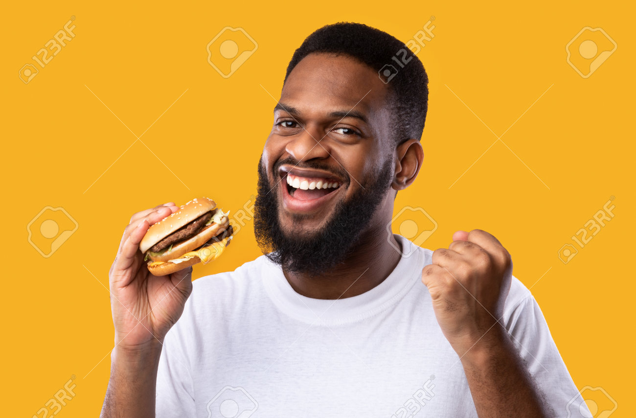 congratulation freechips recommends Black Guy Eating Hamburger