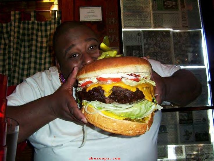 Black Guy Eating Hamburger oslo stor