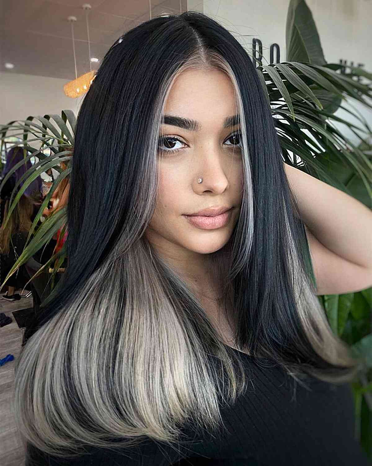 Best of Black hair blonde underneath