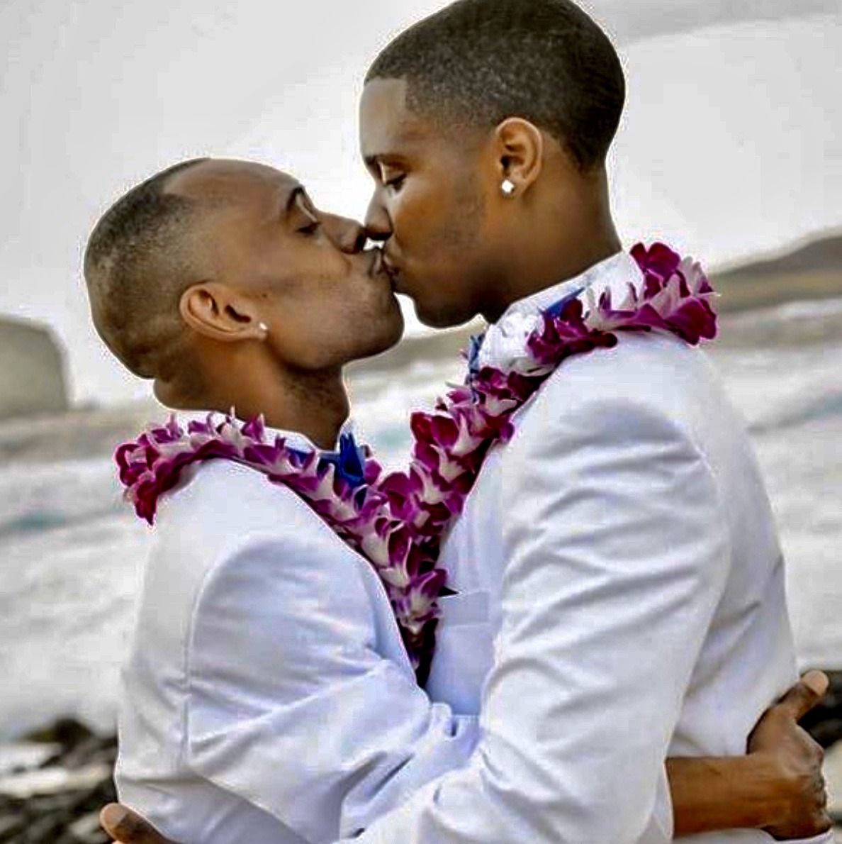 black men kissing