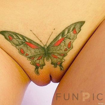 butterfly vagina tattoo