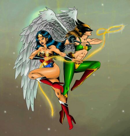 wonder woman x hawkgirl