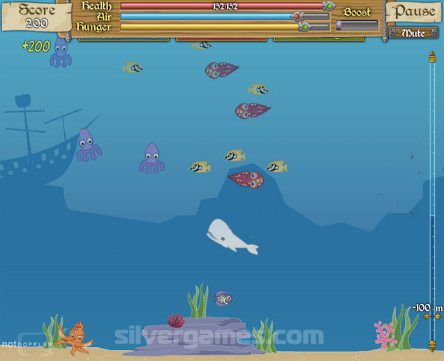 Moby Dick Flash Game massage globen