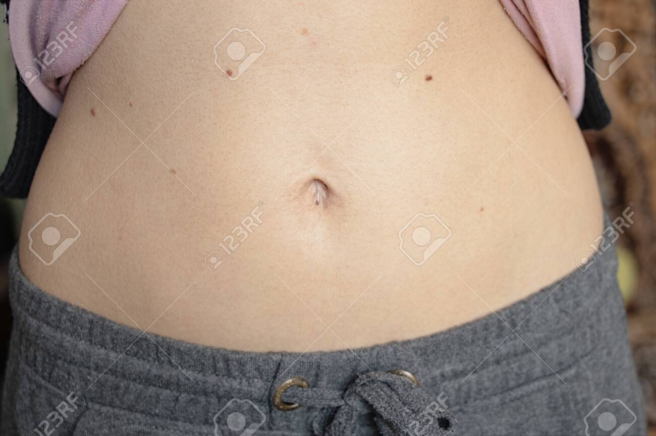 close up belly button