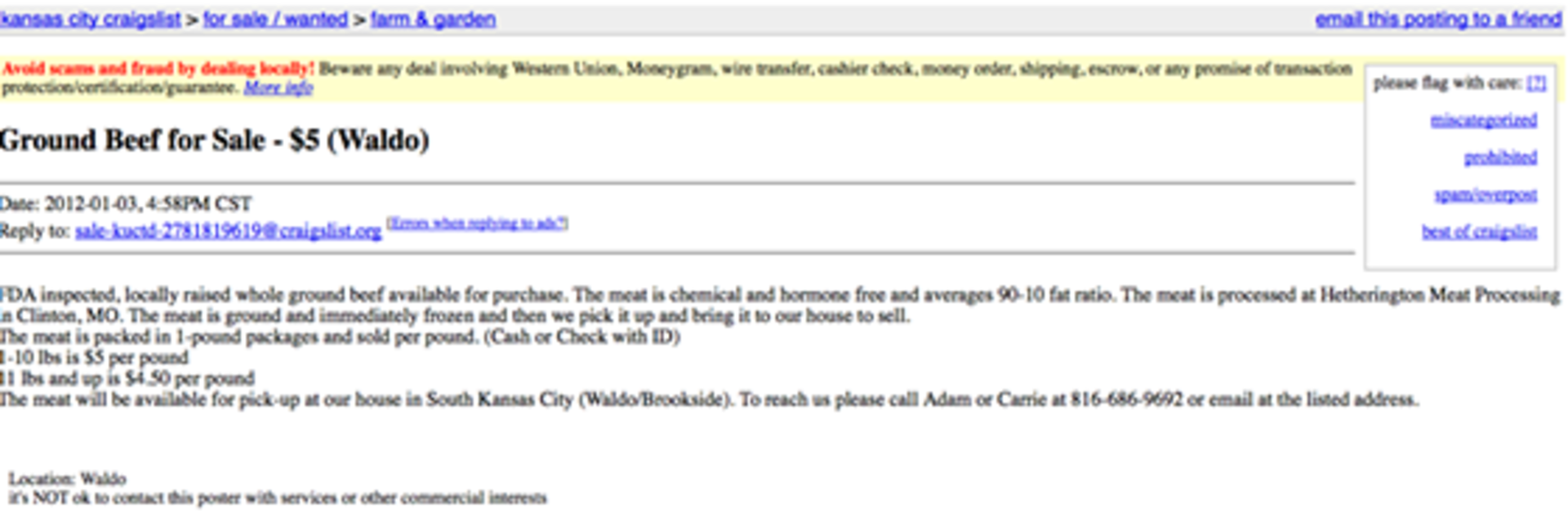 dan laidlaw recommends craigslist in kc mo pic