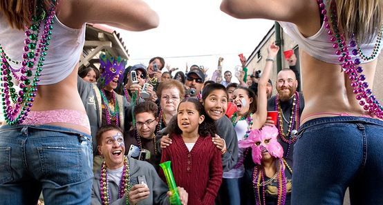 chris adamo share flashing mardi gras beads photos