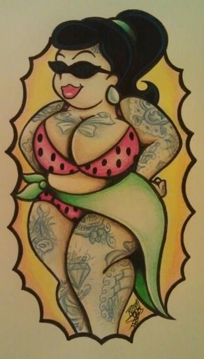 bobby chelette recommends Thick Pin Up Girl Tattoo