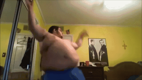 angelo cuaresma recommends dancing fat guy gif pic