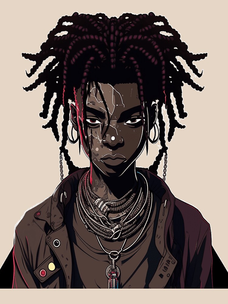 anime boy with dreads