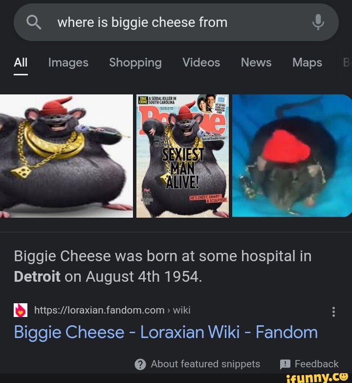 charlie bachman recommends What Movie Is Biggie Cheese From