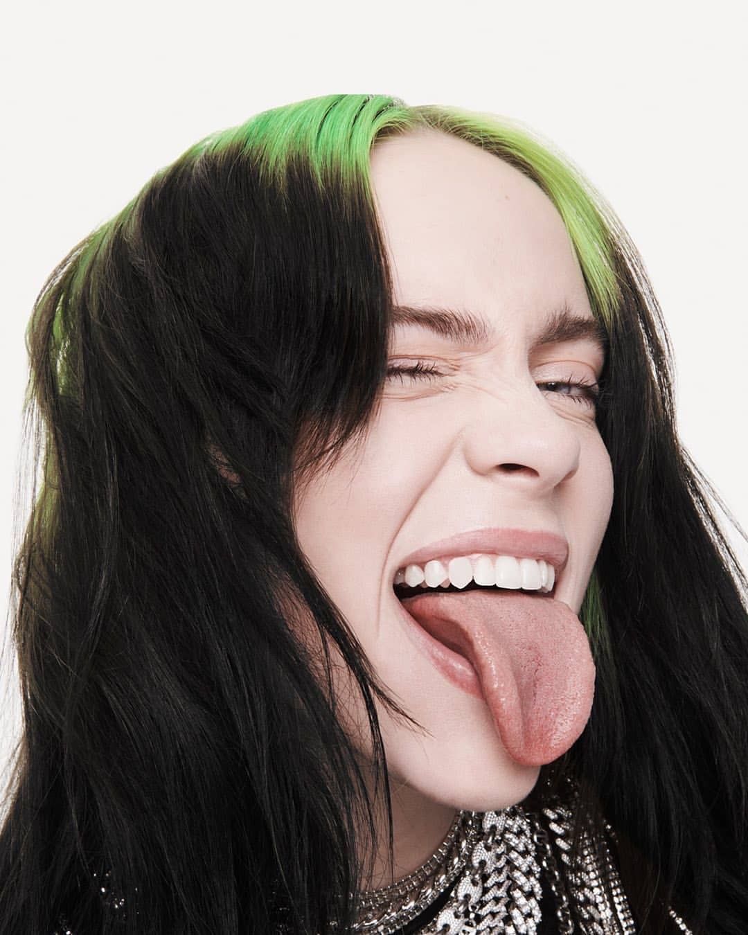 asoola amoora add billie eilish tongue out photo