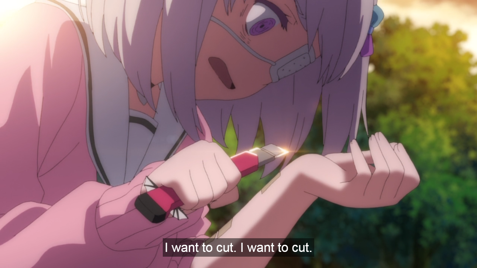 Anime Girl Cutting Herself cock cfnm