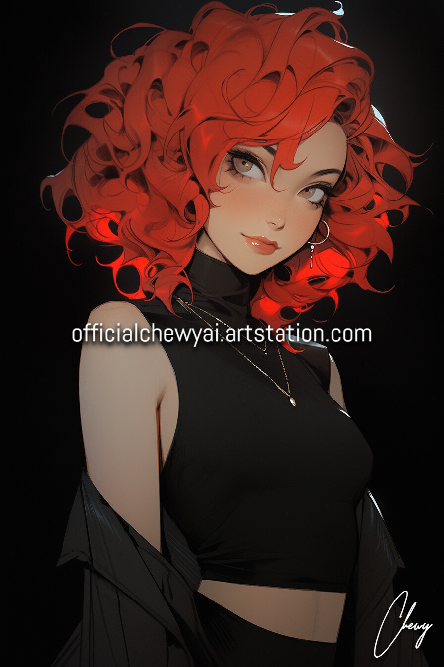 anthony caradonna add photo curly hair in anime