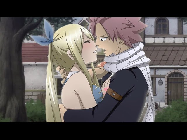 erza and lucy kiss