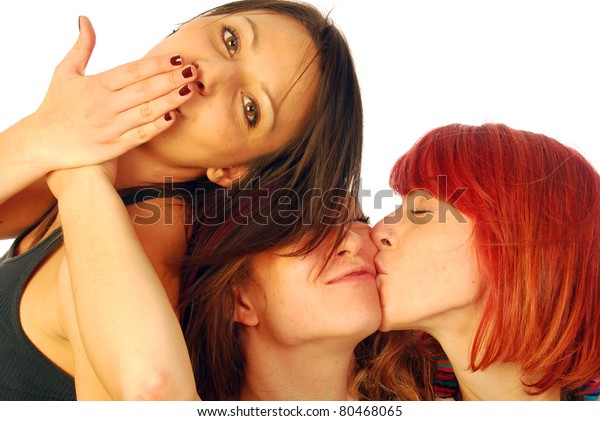 three girls making out