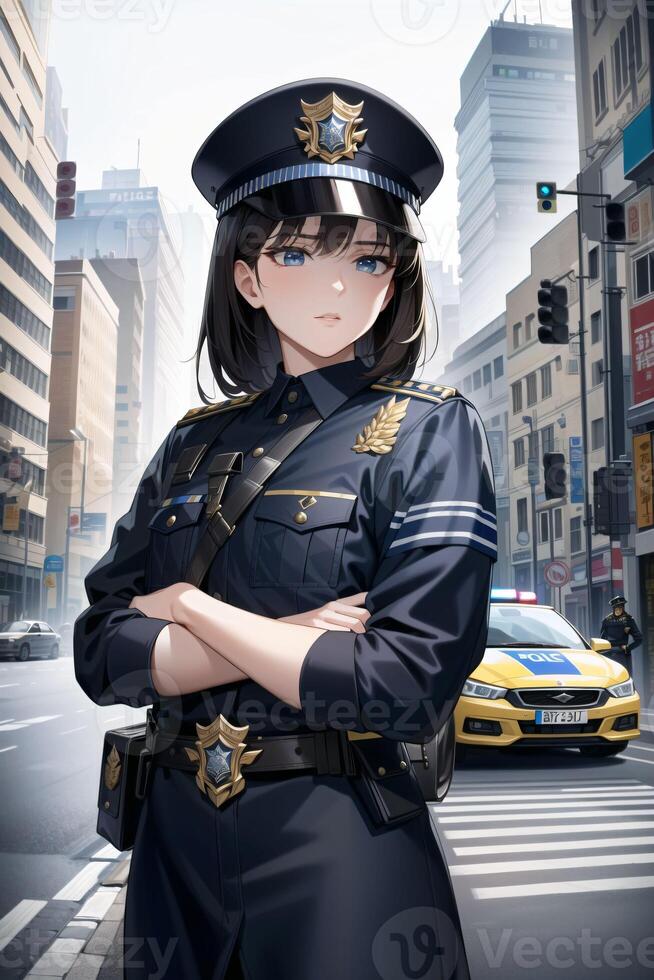 Anime Girl In Police Car san ramon