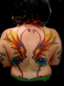 donald duckett add photo butterfly wings back tattoo