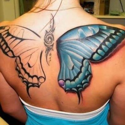 Butterfly Wings Back Tattoo own virginity