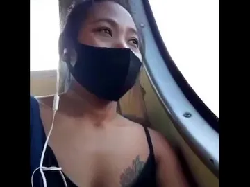 Flashing On Bus eats meat