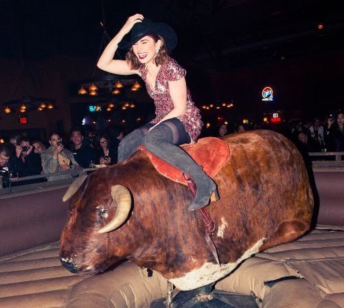 darlene balas add photo girl on mechanical bull